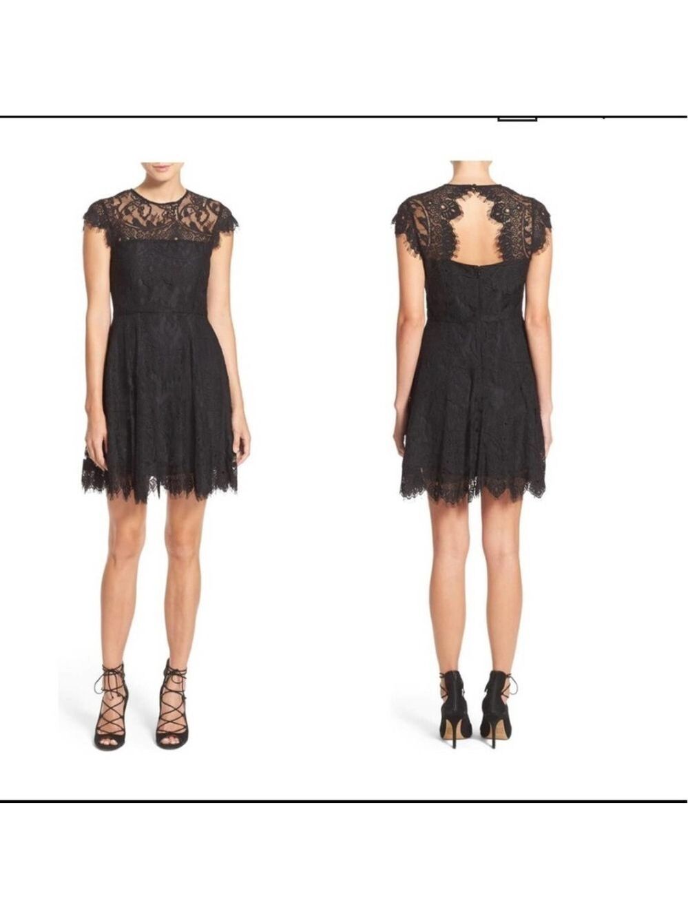 BB Dakota Rhiana stretch lace fit & Flare dress SZ 0